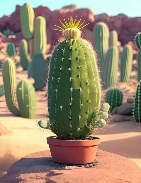 Kaktus na pustyni Parku Narodowego Saguaro USA