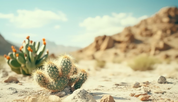 Kaktus w meksykańskiej pustyni