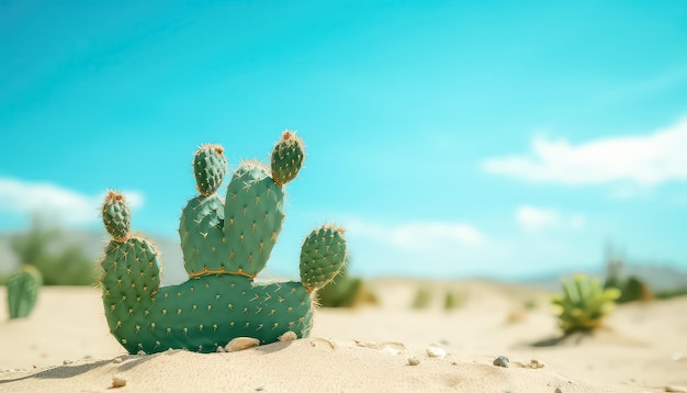 Kaktus w meksykańskiej pustyni
