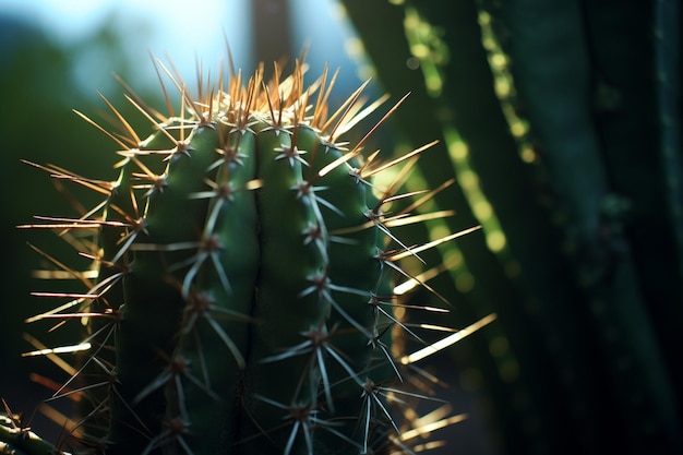 Kaktus z kolcami z bliska