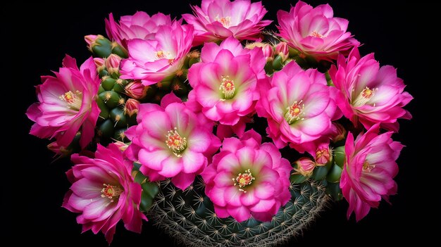 Kaktusowy kwiat kwiatowy wzór tła Tekstura tła kwiatu