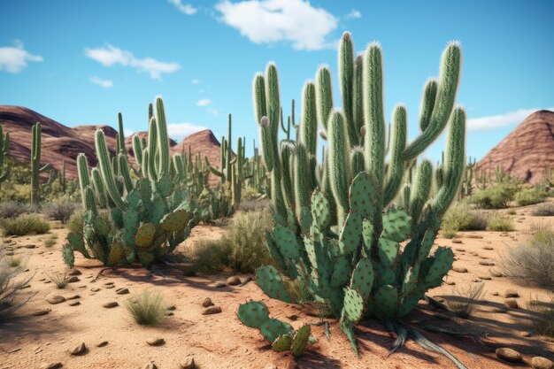 Zdjęcie kaktusy na pustyni