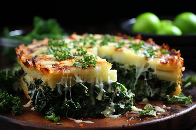 Zdjęcie kale i gruyere quiche