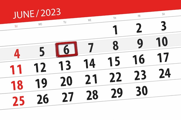 Kalendarz 2023 termin dzień miesiąc strona organizator data czerwiec wtorek numer 6