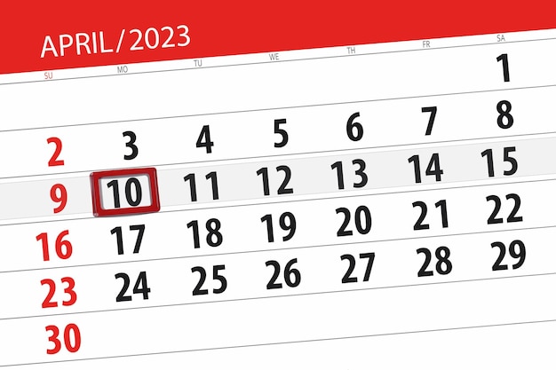Kalendarz 2023 termin dzień miesiąc strona organizator data kwiecień poniedziałek numer 10