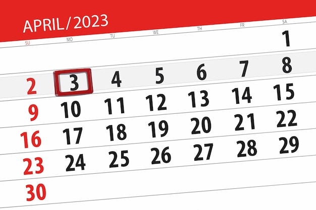 Kalendarz 2023 termin dzień miesiąc strona organizator data kwiecień poniedziałek numer 3