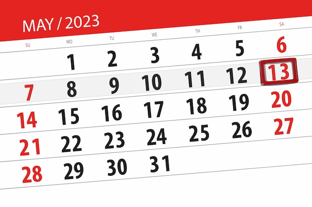 Kalendarz 2023 termin dzień miesiąc strona organizator data maj sobota numer 13
