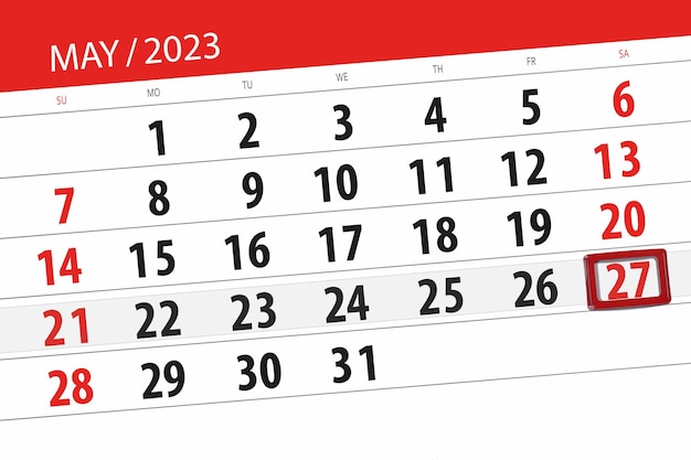 Kalendarz 2023 termin dzień miesiąc strona organizator data maj sobota numer 27