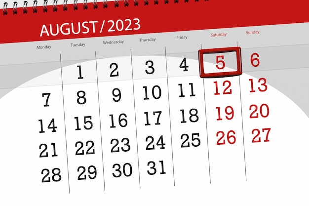 Kalendarz 2023 termin dzień miesiąc strona organizator data sierpień sobota numer 5