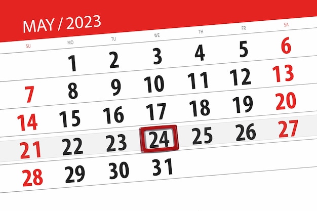 Kalendarz 2023 termin dzień miesiąc strona organizator data środa maja numer 24