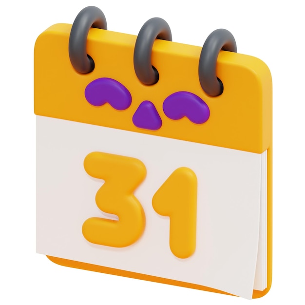 kalendarz 3d render ikona ilustracja
