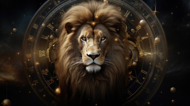 Zdjęcie kalendarz astrologiczny znak zodiaku lwa