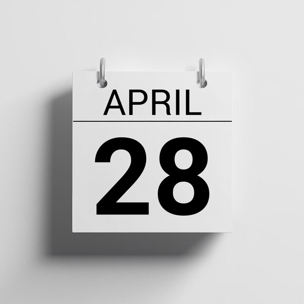 Zdjęcie kalendarz dni z datą 1 kwietnia