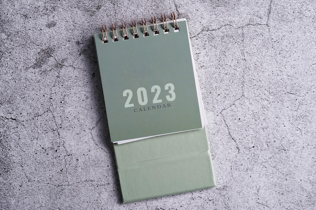 Kalendarz na biurko szczęśliwego nowego roku 2023