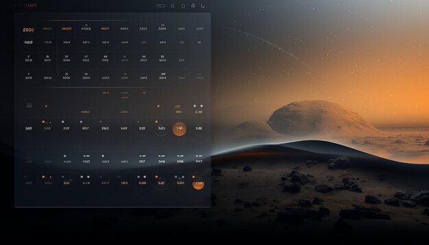 Zdjęcie kalendarz ściany układ strony internetowej ux projekt futurystyczny projekt