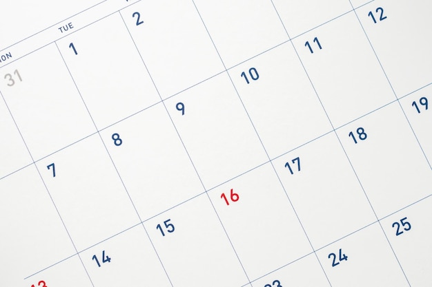 Kalendarz strona data tło planowanie biznesowe spotkanie koncepcja spotkania
