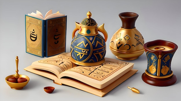 Zdjęcie kaligrafia arabska święto języka i sztuki