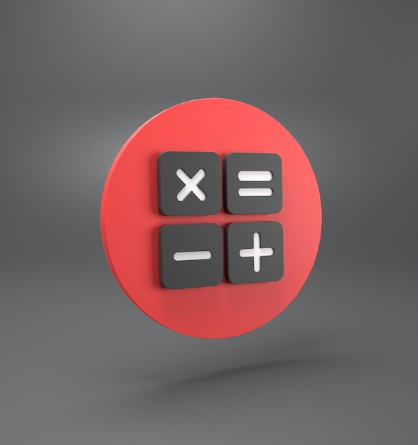 Zdjęcie kalkulator ikona ilustracja 3d