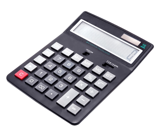 Kalkulator na białym tle rachunkowości
