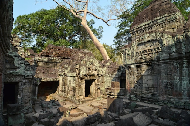 Kambodża ANGKOR Kompleks świątynny Preah Khan świątynia Preah Khan Kompong svay ruiny kamienny lingam