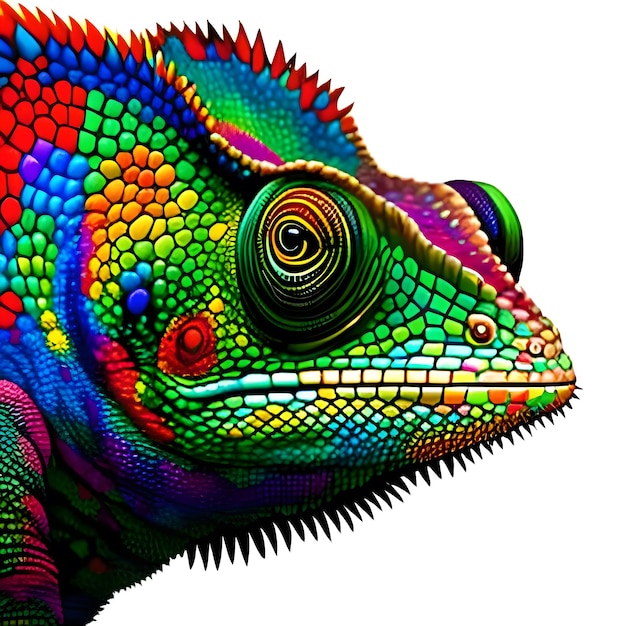 Kameleon w różnych kolorach