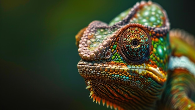 Zdjęcie kameleon z bliska - wgląd w czarujący świat przyrody