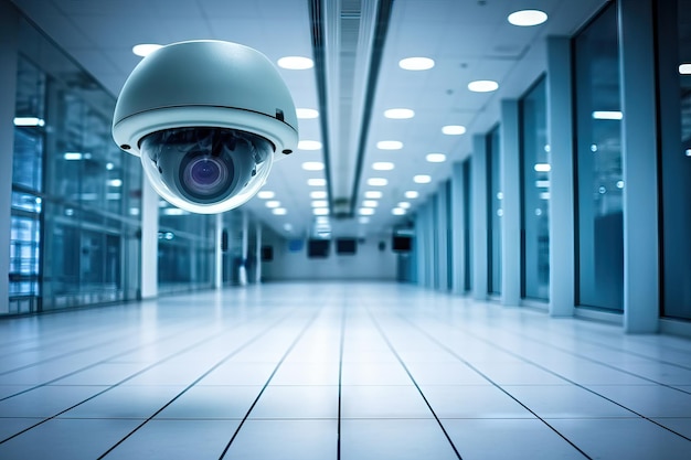 kamera bezpieczeństwa i miejskie wideo Zbliżenie koncepcji czujności i nadzoru kamer CCTV
