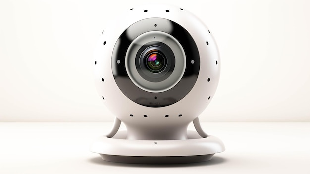Kamera internetowej urządzenia elektronicznego na białym tle