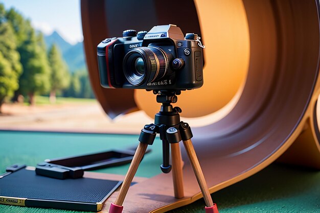 Kamera rejestrująca wideo Fotografia Sprzęt profesjonalny Tapeta tła Ilustracja tła