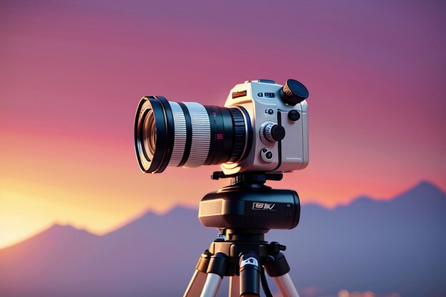 Kamera wideorejestrator fotografia profesjonalny sprzęt tapeta tło ilustracja