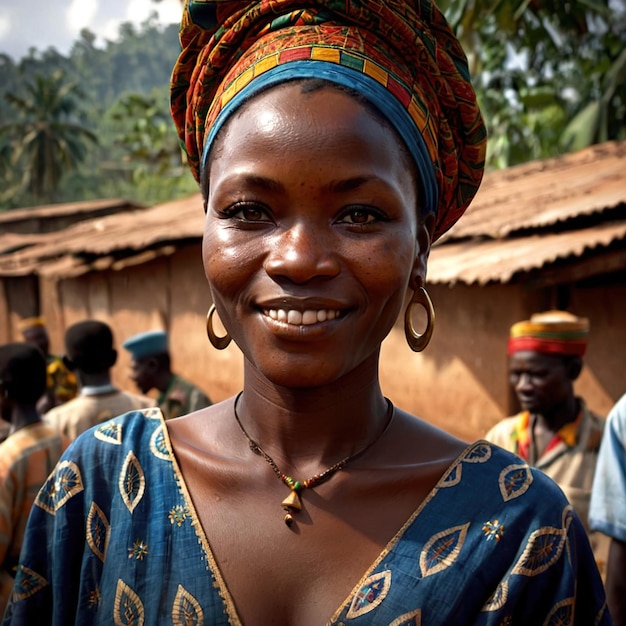 Kamerunańska kobieta z Kamerunu typowy obywatel kraju