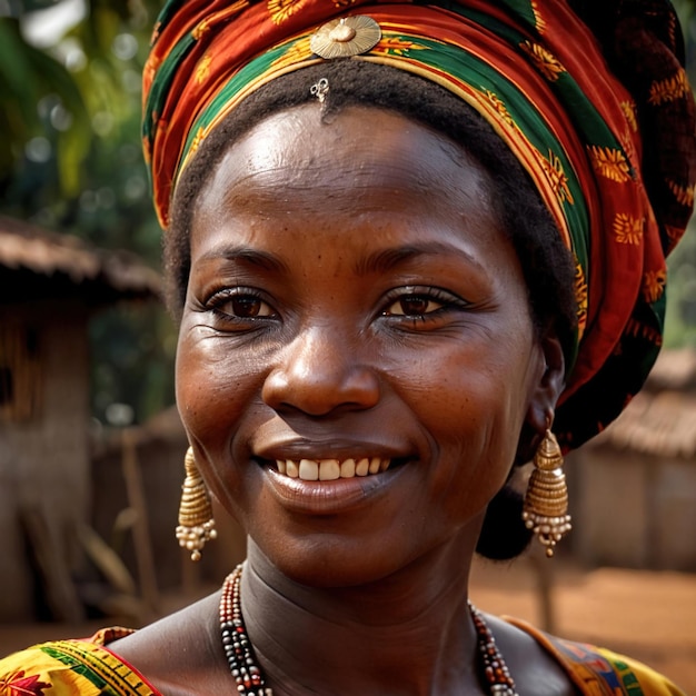 Kamerunańska kobieta z Kamerunu typowy obywatel kraju