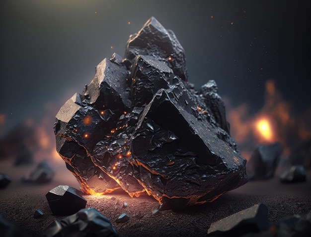Kamień tła Tektite Meteorite stworzony przy użyciu technologii Generative AI