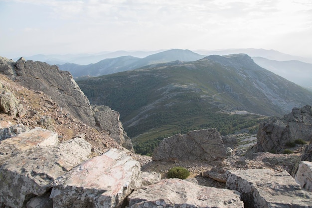 Kamienie w paśmie górskim Sierra de Francia, Salamanka, Hiszpania