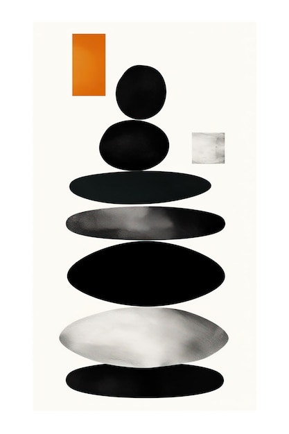 Zdjęcie kamienie zen stos kamieni abstrakcyjnych kamieni równowagi kamieni czarnych kamieni stos kamieni