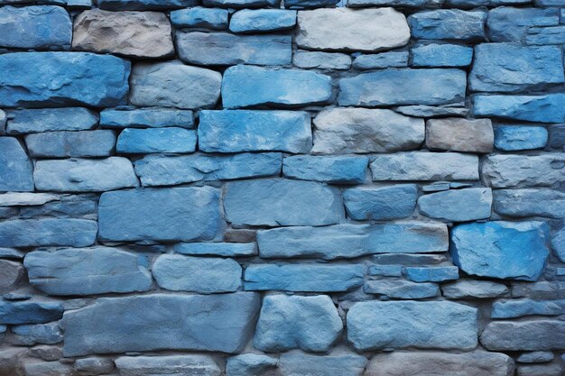 kamienna ściana z niebieską kamienną ścianą