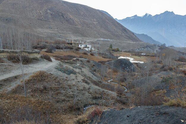 Kamienny Dom Wioska Jharkot Dystrykt Mustang Nepal