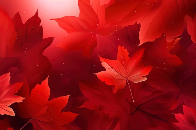 Kanada dzień projekt czerwonych liści klonu tło z miejsca kopiowania generuje ai