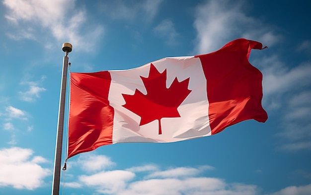 Kanada Flaga Rosnące Wysokie