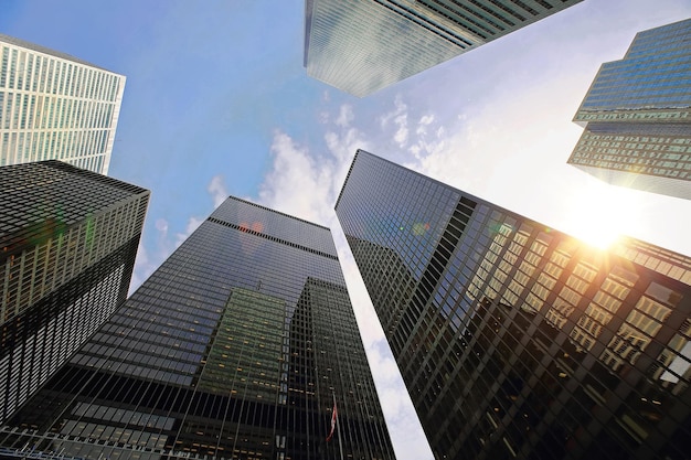 Kanada Wieżowce w Toronto, panoramę dzielnicy finansowej i nowoczesna architektura
