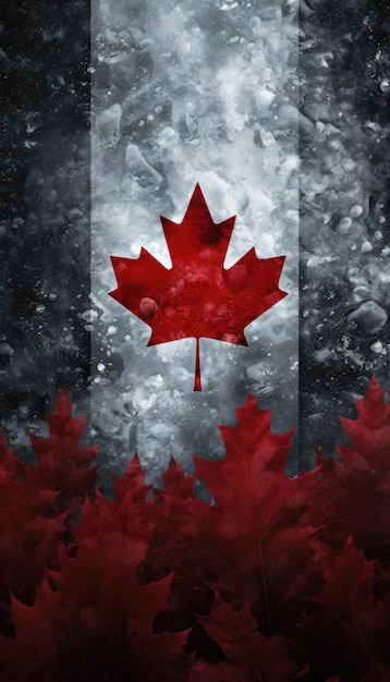 kanadyjska flaga tapeta ciemny projekt