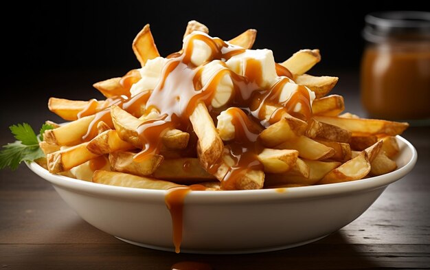 Kanadyjska Poutine French Fry Delight Generatywna sztuczna inteligencja