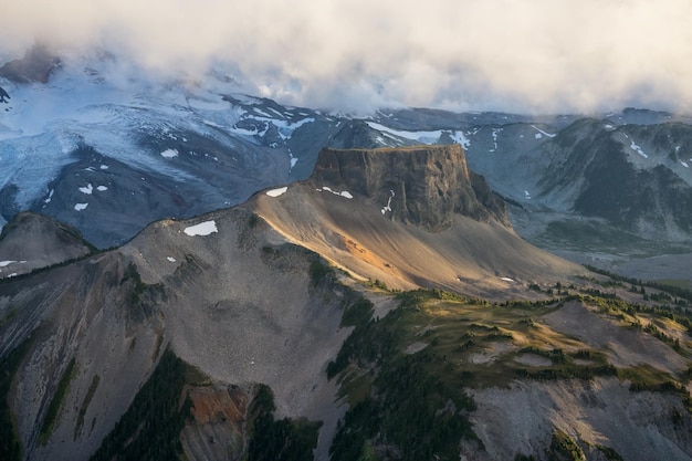 Kanadyjski krajobraz górski natura tło