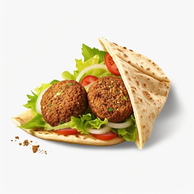 Kanapka falafel z świeżymi warzywami