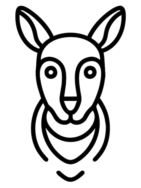 Kangaroo Strona do malowania dla dzieci Strona do drukowania Edukacja przedszkolna