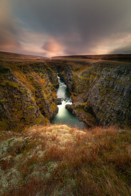 Kanion Kolugljúfur w północnej Islandii.
