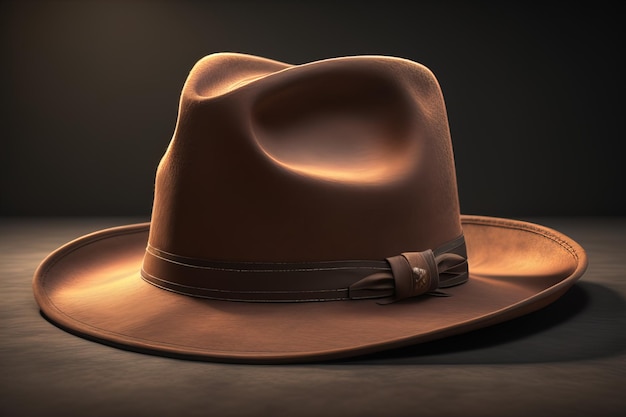 Zdjęcie kapelusz kowbojski na drewnianym stole