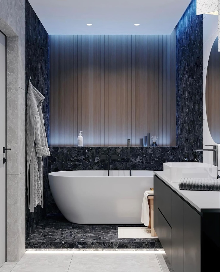 Zdjęcie kąpiel z zasłoną, na której jest napisane "quot bath quot"