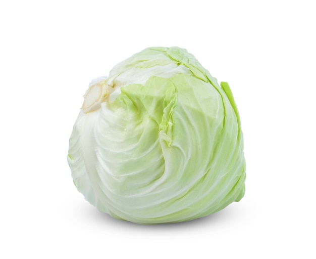 Kapusta (Brassica oleracea var) na białym tle