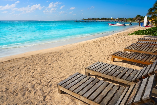 Karaiby Mahahual plaży w Costa Maya